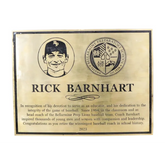 Etched Commemorative Brass Plaques: custom Logo, text, and photo
